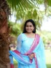 SJ-13 | Pure Kota Cotton Kurti & Dupatta Set – Sky Blue Ombre Elegance