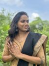 SJ-16 | Mangalagiri Handloom Cotton 3-Piece Suit Set | Wheat Tone with Black