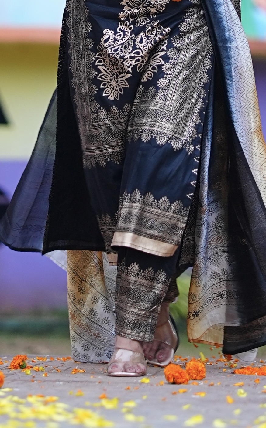KALIKA Series – Design 1 | SJ - 23 | Premium Cotton-Silk Hand Block Ethnic Set - Image 6