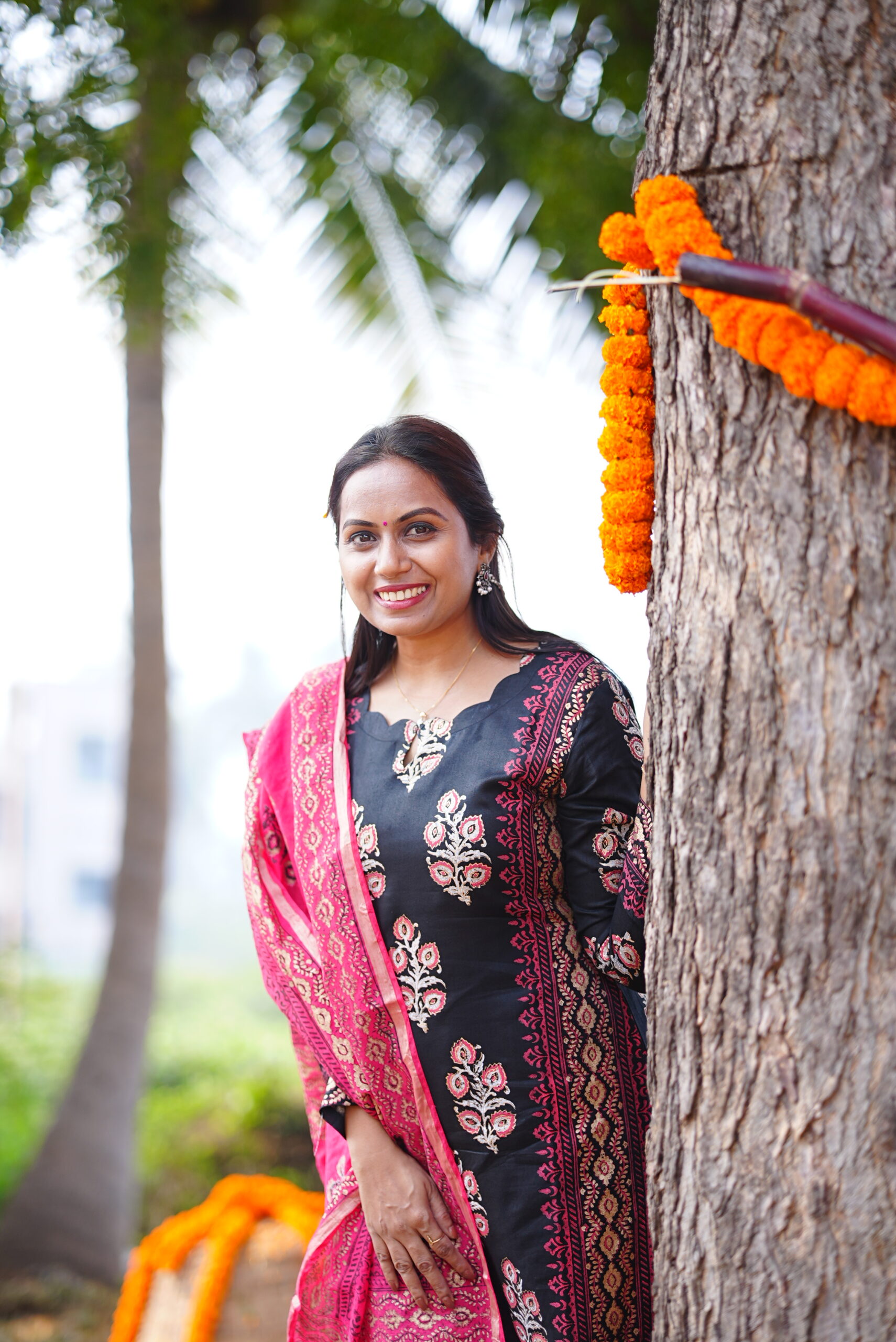KALIKA Series – Design 2 | SJ - 24 | Premium Cotton-Silk Hand Block Ethnic Set - Image 3
