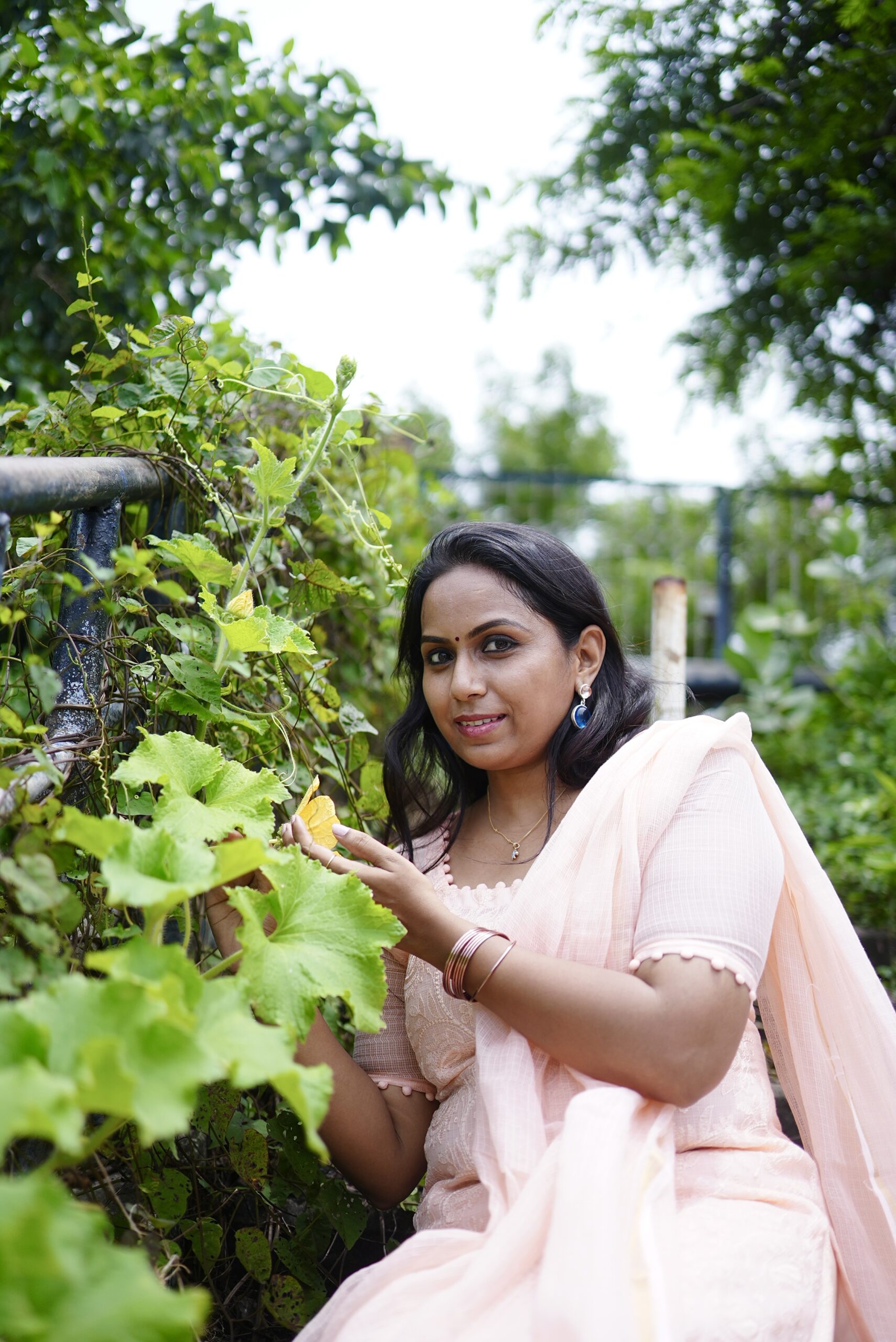 SJ-14 | Pure Kota Cotton Kurti & Dupatta Set – Peach Blossom Elegance - Image 7