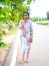 SJ-12 | Cotton Kurti – Aqua Bloom