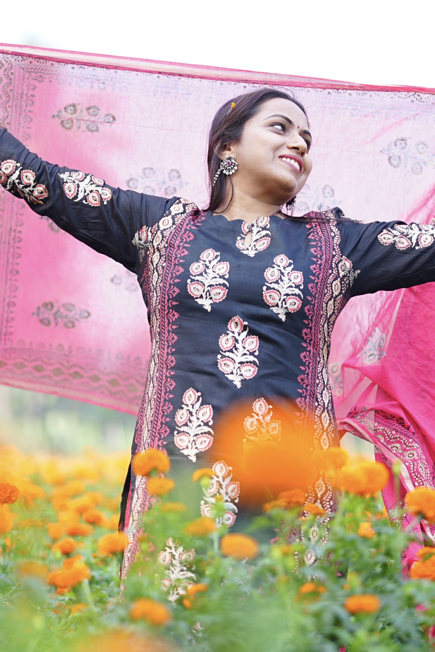 KALIKA Series – Design 2 | SJ - 24 | Premium Cotton-Silk Hand Block Ethnic Set - Image 8