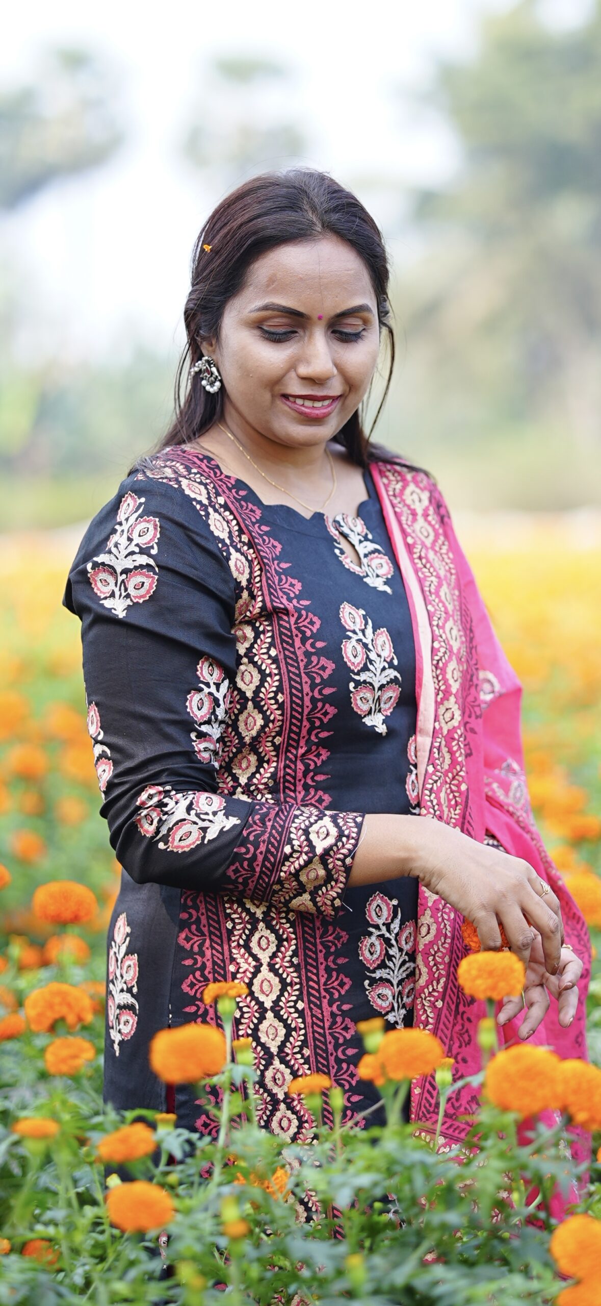 KALIKA Series – Design 2 | SJ - 24 | Premium Cotton-Silk Hand Block Ethnic Set - Image 2