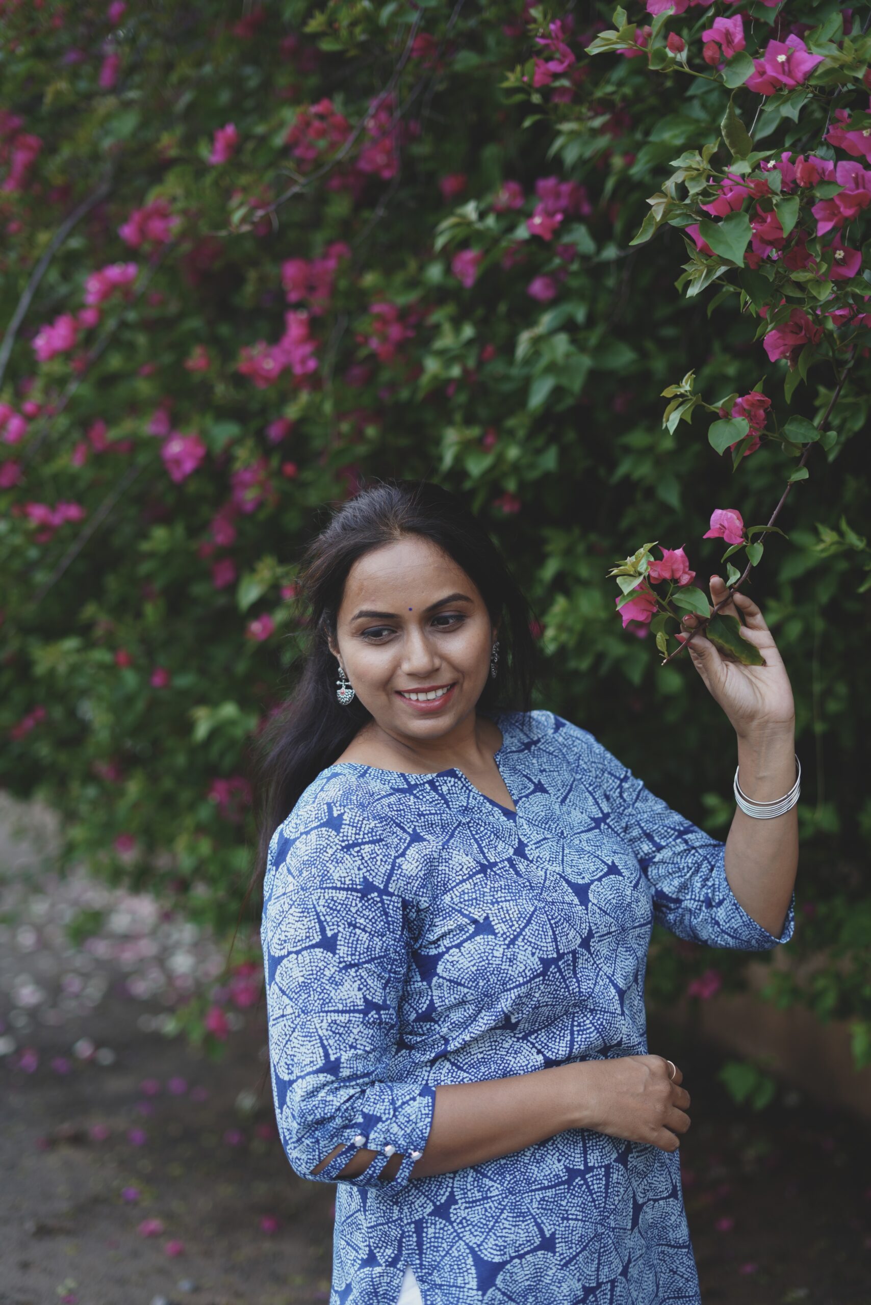 SJ - 04 | Jaipur Indigo Handblock Cotton Kurti | Straight Cut - Image 5