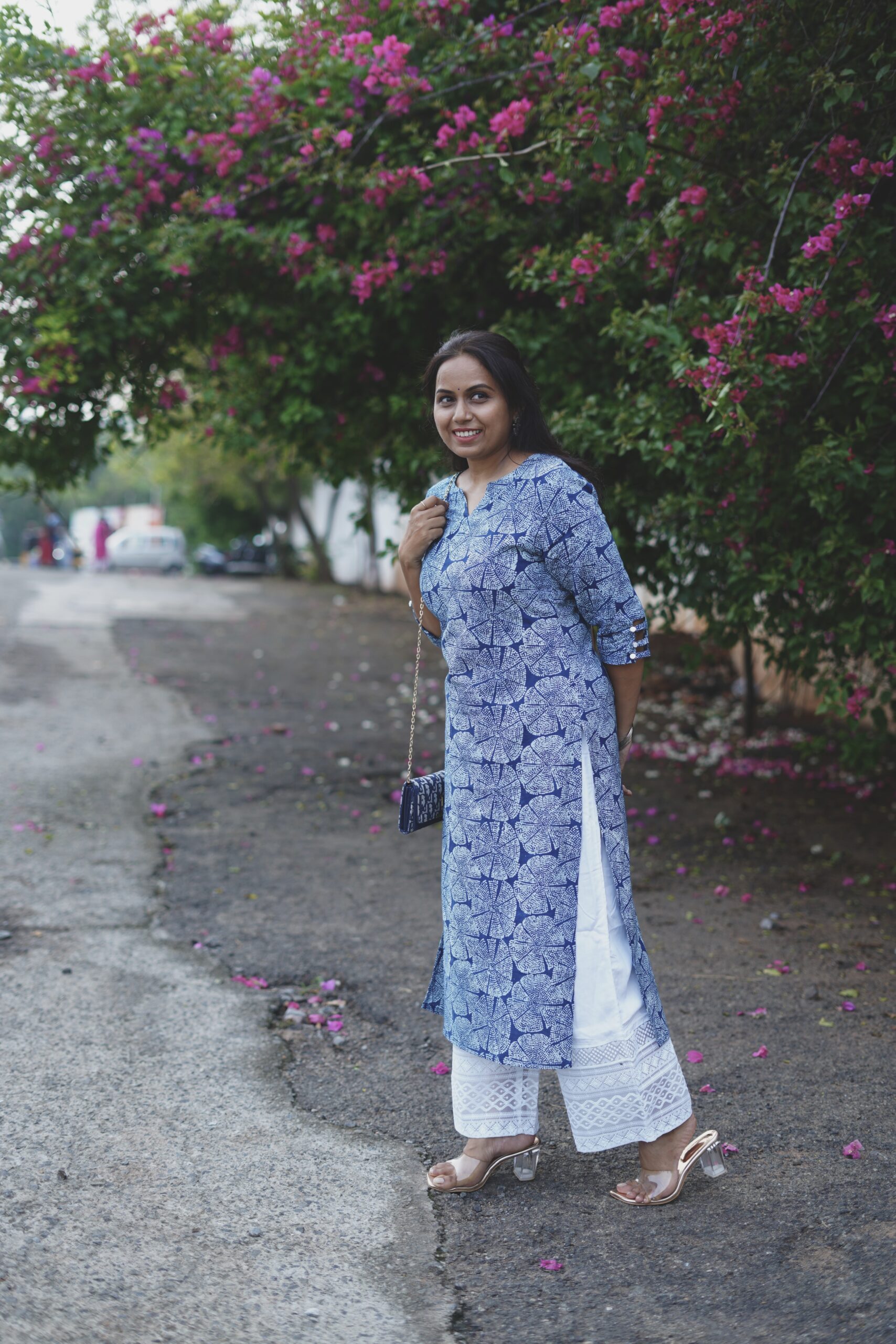 SJ - 04 | Jaipur Indigo Handblock Cotton Kurti | Straight Cut