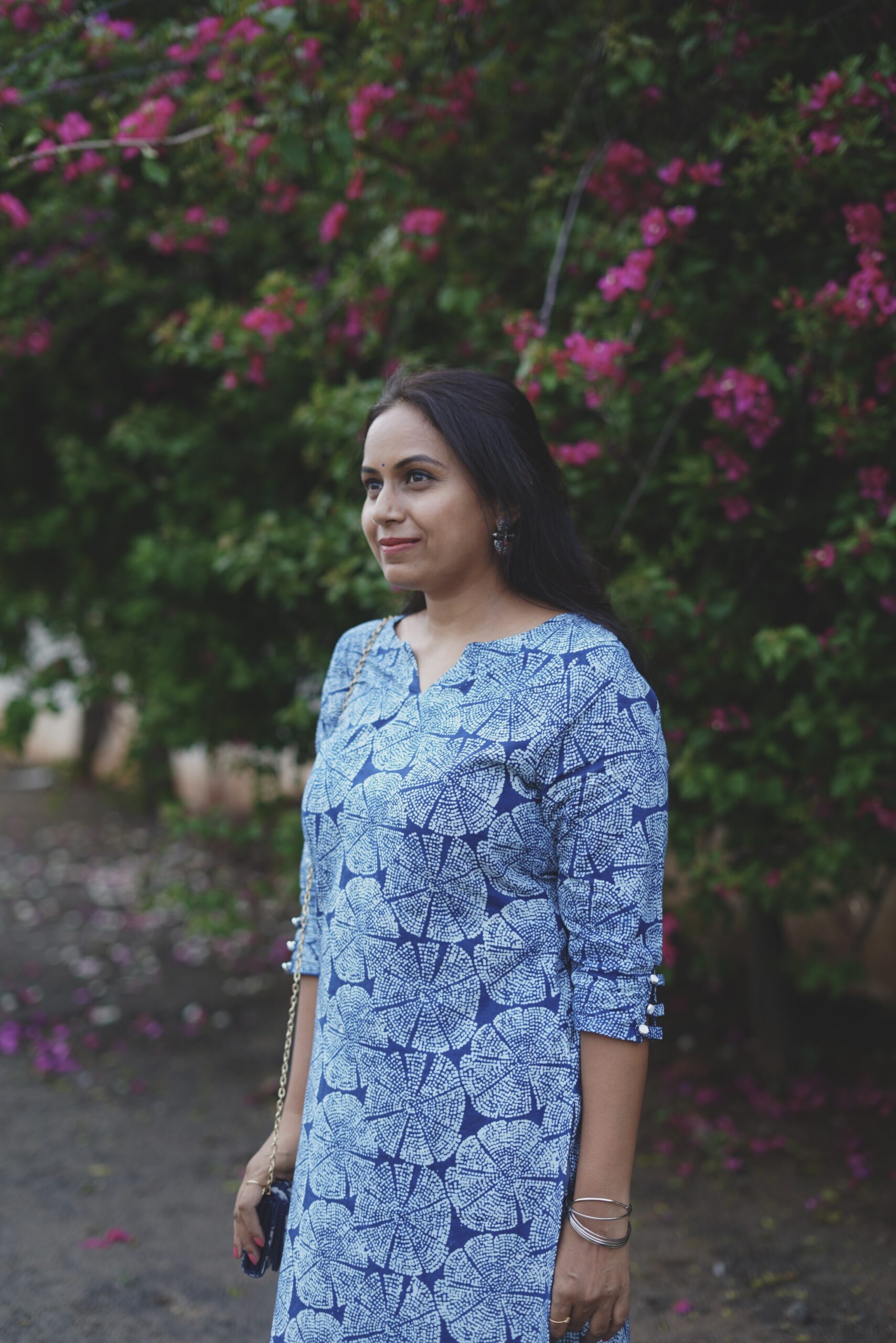 SJ - 04 | Jaipur Indigo Handblock Cotton Kurti | Straight Cut - Image 7