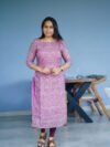 SJ-07 | Dusty Pink Vintage Linen Cotton Kurti