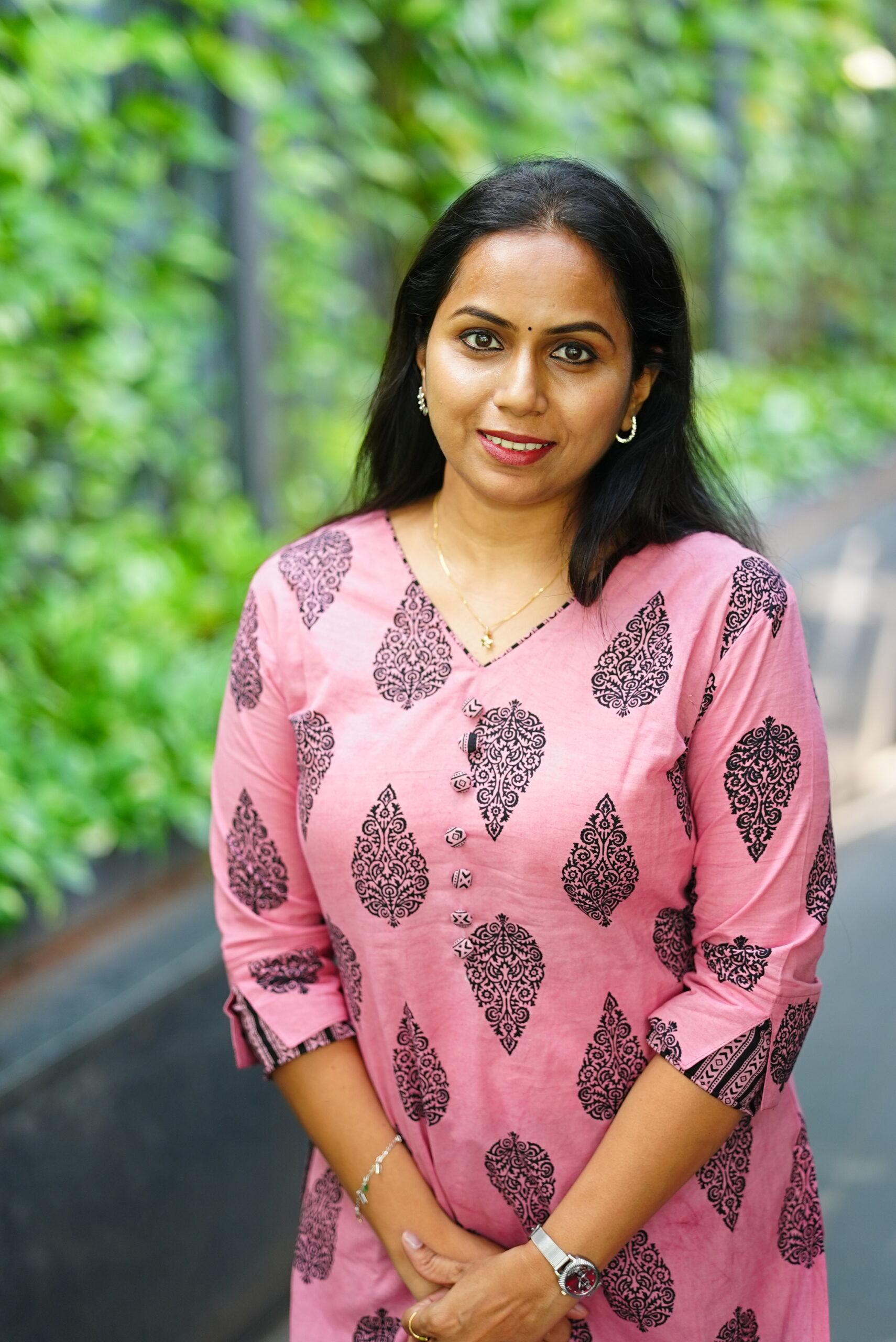 SJ-21 | Pure Handblock Cotton Co-ord Set | Blush Pink Grace - Image 3