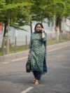 Sahara I – Drop 5 | SJ-29 | Sage Green 3-Piece Handblock Cotton Set with Kota Doria Dupatta