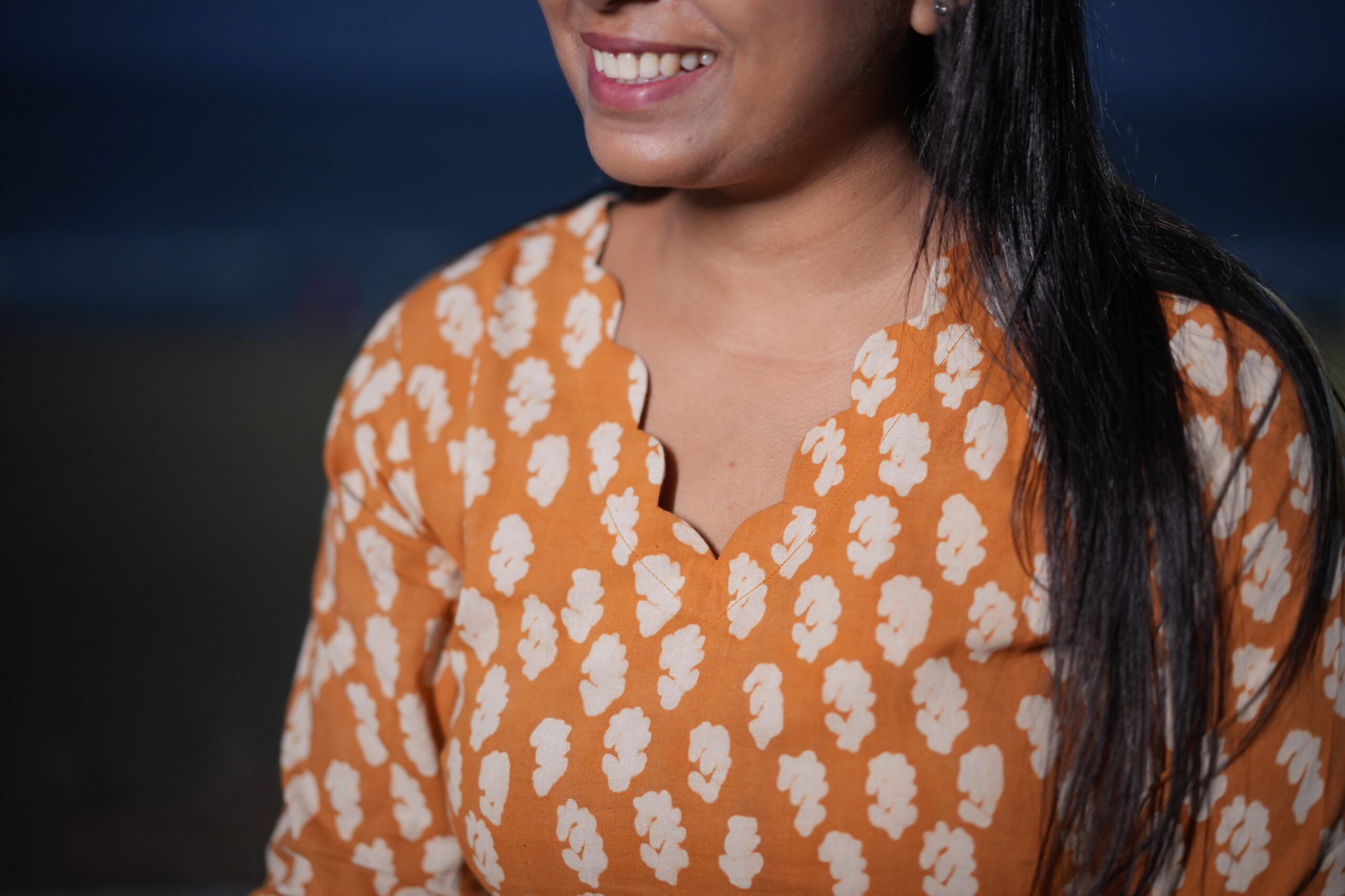 Sahara - Drop 8 | SJ-32 | Mustard Yellow Straight Cut Handblock Cotton Coord Set - Image 4