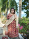SAHARA II - Drop 1 | SJ - 33 | Bagru Handblock 3-Piece Cotton Suit Set with Chiffon Dupatta
