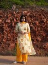 Sahara II – Drop 4 | SJ-36 | Sunlit Yellow Handblock 3-Piece Suit Set