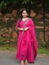 Narayani — Pink Narayanpet Handloom Cotton Kali Kurti Set